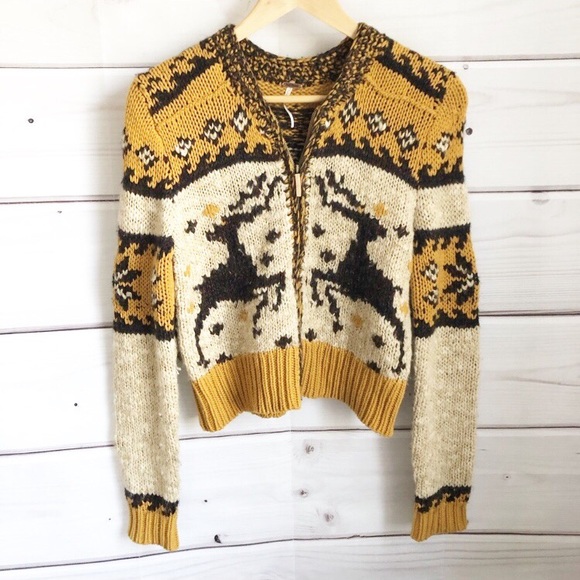 Free People Reindeer Knit Sweater - Picture 3 of 6